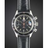 A GENTLEMAN'S STAINLESS STEEL DELFIN EDOX "CHRONOSPORT" CHRONOGRAPH WRIST WATCH CIRCA 1970s