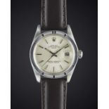 A GENTLEMAN'S STAINLESS STEEL ROLEX OYSTER PERPETUAL DATE WRIST WATCH CIRCA 1973, REF. 1501 WITH