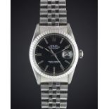 A GENTLEMAN'S STAINLESS STEEL ROLEX OYSTER PERPETUAL DATEJUST BRACELET WATCH CIRCA 1981, REF.