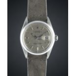 A GENTLEMAN'S STAINLESS STEEL ROLEX OYSTER PERPETUAL DATEJUST WRIST WATCH CIRCA 1971, REF. 1600 WITH