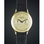 A RARE GENTLEMAN'S 18K SOLID GOLD JAEGER LECOULTRE "FUTUREMATIC" WRIST WATCH CIRCA 1950s