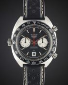 A GENTLEMAN'S STAINLESS STEEL HEUER "VICEROY" AUTAVIA CHRONOGRAPH WRIST WATCH CIRCA 1970s, REF.