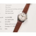 A RARE GENTLEMAN'S STAINLESS STEEL OMEGA RANCHERO WRIST WATCH DATED 1958, REF. 2990 1 WHITE DIAL