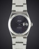 A RARE GENTLEMAN'S STAINLESS STEEL ROLEX OYSTERQUARTZ DATEJUST BRACELET WATCH CIRCA 1978, REF. 17000