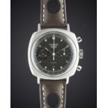 A RARE GENTLEMAN'S STAINLESS STEEL HEUER CAMARO CHRONOGRAPH WRIST WATCH CIRCA 1970, REF. 9220NT WITH