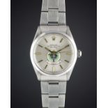 A RARE GENTLEMAN'S STAINLESS STEEL ROLEX OYSTER PERPETUAL AIR KING PRECISION BRACELET WATCH CIRCA