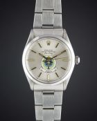 A RARE GENTLEMAN'S STAINLESS STEEL ROLEX OYSTER PERPETUAL AIR KING PRECISION BRACELET WATCH CIRCA