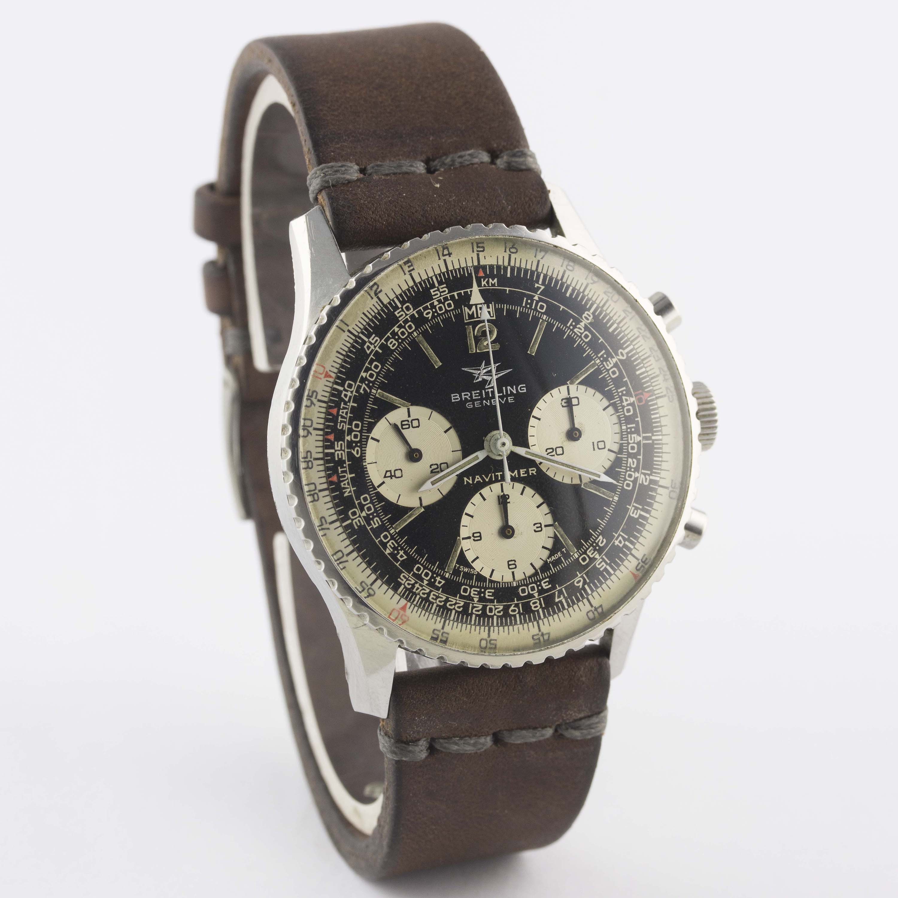 A GENTLEMAN'S STAINLESS STEEL BREITLING NAVITIMER CHRONOGRAPH WRIST WATCH CIRCA 1969, REF. 806 - Image 6 of 11