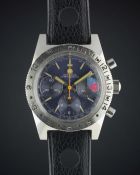 A RARE GENTLEMAN'S STAINLESS STEEL OLLECH & WAJS PRECISION CHRONOGRAPH WRIST WATCH CIRCA 1970,