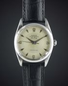 A GENTLEMAN'S LARGE SIZE STAINLESS STEEL ROLEX OYSTER PERPETUAL AIR KING SUPER PRECISION WRIST WATCH