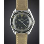 A RARE GENTLEMAN'S STAINLESS STEEL OMEGA SEAMASTER 300 "BIG TRIANGLE" AUTOMATIC DATE WRIST WATCH