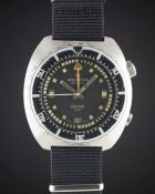 A GENTLEMAN'S STAINLESS STEEL AQUASTAR BENTHOS 500 DIVERS TIMER WRIST WATCH CIRCA 1960s, REF. 1002