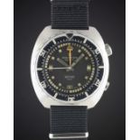 A GENTLEMAN'S STAINLESS STEEL AQUASTAR BENTHOS 500 DIVERS TIMER WRIST WATCH CIRCA 1960s, REF. 1002