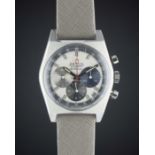 A GENTLEMAN'S STAINLESS STEEL ZENITH EL PRIMERO CHRONOGRAPH WRIST WATCH CIRCA 1970, REF. 384/5/17/18