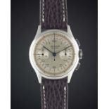 A RARE GENTLEMAN'S STAINLESS STEEL BREITLING SINGER CHRONOGRAPH WRIST WATCH CIRCA 1940s, REF. 760