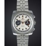 A GENTLEMAN'S STAINLESS STEEL CERTINA ARGONAUT CHRONO CHRONOGRAPH BRACELET WATCH CIRCA 1970, REF.