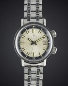 A GENTLEMAN'S STAINLESS STEEL HAMILTON 600 SUPER COMPRESSOR DIVERS BRACELET WATCH CIRCA 1960s,