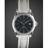 A GENTLEMAN'S STAINLESS STEEL OMEGA DE VILLE GMT CO AXIAL BRACELET WATCH DATED 2006, REF. 45335000