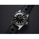 A VERY RARE GENTLEMAN'S STAINLESS STEEL JAQUET DROZ 25 "SKIN DIVER" WRIST WATCH CIRCA 1960s, REF.