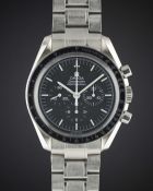 A GENTLEMAN'S STAINLESS STEEL OMEGA SPEEDMASTER PROFESSIONAL CHRONOGRAPH BRACELET WATCH DATED