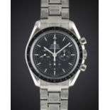 A GENTLEMAN'S STAINLESS STEEL OMEGA SPEEDMASTER PROFESSIONAL CHRONOGRAPH BRACELET WATCH DATED