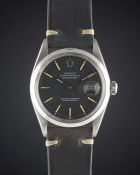 A RARE GENTLEMAN'S STAINLESS STEEL ROLEX OYSTER PERPETUAL DATEJUST WRIST WATCH CIRCA 1974, REF. 1600