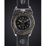 A RARE GENTLEMAN'S STAINLESS STEEL TRITON SPIROTECHNIQUE AUTOMATIC DIVERS WRIST WATCH CIRCA 1960s, A