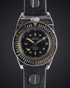 A RARE GENTLEMAN'S STAINLESS STEEL TRITON SPIROTECHNIQUE AUTOMATIC DIVERS WRIST WATCH CIRCA 1960s, A