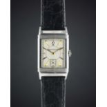 A GENTLEMAN'S STAINLESS STEEL JAEGER LECOULTRE REVERSO WRIST WATCH CIRCA 1930s Movement: Manual