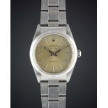 A GENTLEMAN'S STAINLESS STEEL ROLEX OYSTER PERPETUAL AIR KING PRECISION BRACELET WATCH DATED 1997,