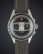 A GENTLEMAN'S STAINLESS STEEL YEMA RALLYE "ANDRETTI" CHRONOGRAPH WRIST WATCH CIRCA 1969 Movement: