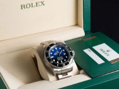 A GENTLEMAN'S STAINLESS STEEL ROLEX OYSTER PERPETUAL DATE SEA DWELLER DEEPSEA "JAMES CAMERON"