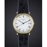 A GENTLEMAN'S 18K SOLID GOLD PATEK PHILIPPE CALATRAVA WRIST WATCH CIRCA 1990s, REF. 3944 Movement: