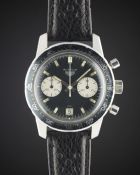 A GENTLEMAN'S STAINLESS STEEL HEUER AUTAVIA CHRONOGRAPH WRIST WATCH DATED 1974, REF. 7863C