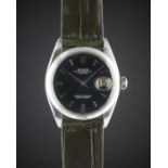 A RARE GENTLEMAN'S STAINLESS STEEL ROLEX OYSTER PERPETUAL DATE WRIST WATCH CIRCA 1961, REF. 1500