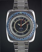 A RARE GENTLEMAN'S STAINLESS STEEL FAVRE LEUBA BATHY 160 DEPTH GAUGE DIVERS BRACELET WATCH CIRCA