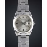 A GENTLEMAN'S STAINLESS STEEL ROLEX OYSTER PERPETUAL AIR KING DATE BRACELET WATCH CIRCA 1966, REF.