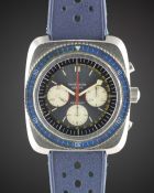 A RARE GENTLEMAN'S STAINLESS STEEL FAVRE LEUBA SEA SKY CHRONOGRAPH WRIST WATCH CIRCA 1970, REF.