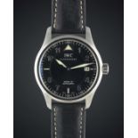 A GENTLEMAN'S STAINLESS STEEL IWC FLIEGERUHR MARK XV AUTOMATIC WRIST WATCH CIRCA 2000s, REF. 3253