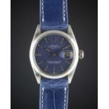 A GENTLEMAN'S STAINLESS STEEL ROLEX OYSTER PERPETUAL DATE WRIST WATCH CIRCA 1971, REF. 1500 WITH