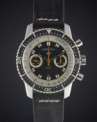 A RARE GENTLEMAN'S STAINLESS STEEL MATHEY TISSOT "BIG BOY" CHRONOGRAPH WRIST WATCH CIRCA 1968