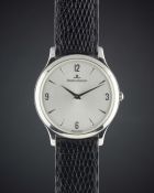 A GENTLEMAN'S STAINLESS STEEL JAEGER LECOULTRE MASTER CONTROL ULTRA SLIM WRIST WATCH CIRCA 2005,