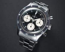 A RARE GENTLEMAN'S STAINLESS STEEL ZENITH DIVERS CHRONOGRAPH BRACELET WATCH CIRCA 1969, REF. A277