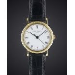 A GENTLEMAN'S 18K SOLID GOLD PATEK PHILIPPE CALATRAVA AUTOMATIC WRIST WATCH CIRCA 1980, REF. 3802/