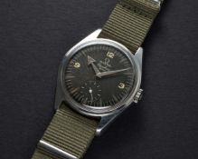 A RARE GENTLEMAN'S STAINLESS STEEL OMEGA RANCHERO WRIST WATCH DATED 1958, REF. 2990 1 BLACK DIAL