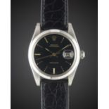 A GENTLEMAN'S STAINLESS STEEL ROLEX OYSTERDATE PRECISION WRIST WATCH DATED 1981, REF. 6694 WITH