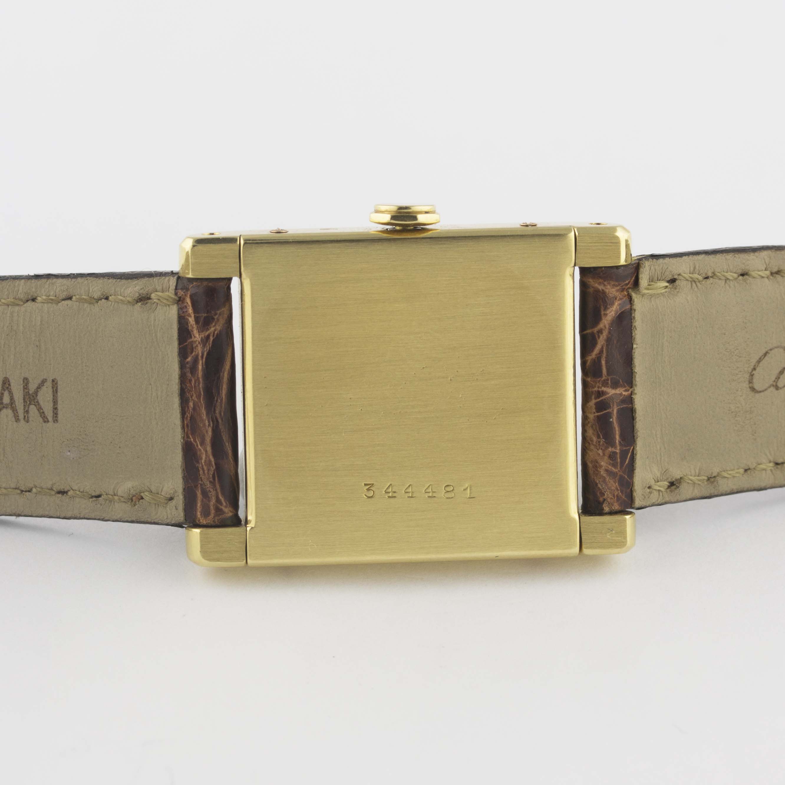 A RARE GENTLEMAN'S 18K SOLID GOLD CARTIER TANK NORMALE WRIST WATCH CIRCA 1960, WITH CARTIER BOX - Image 7 of 12