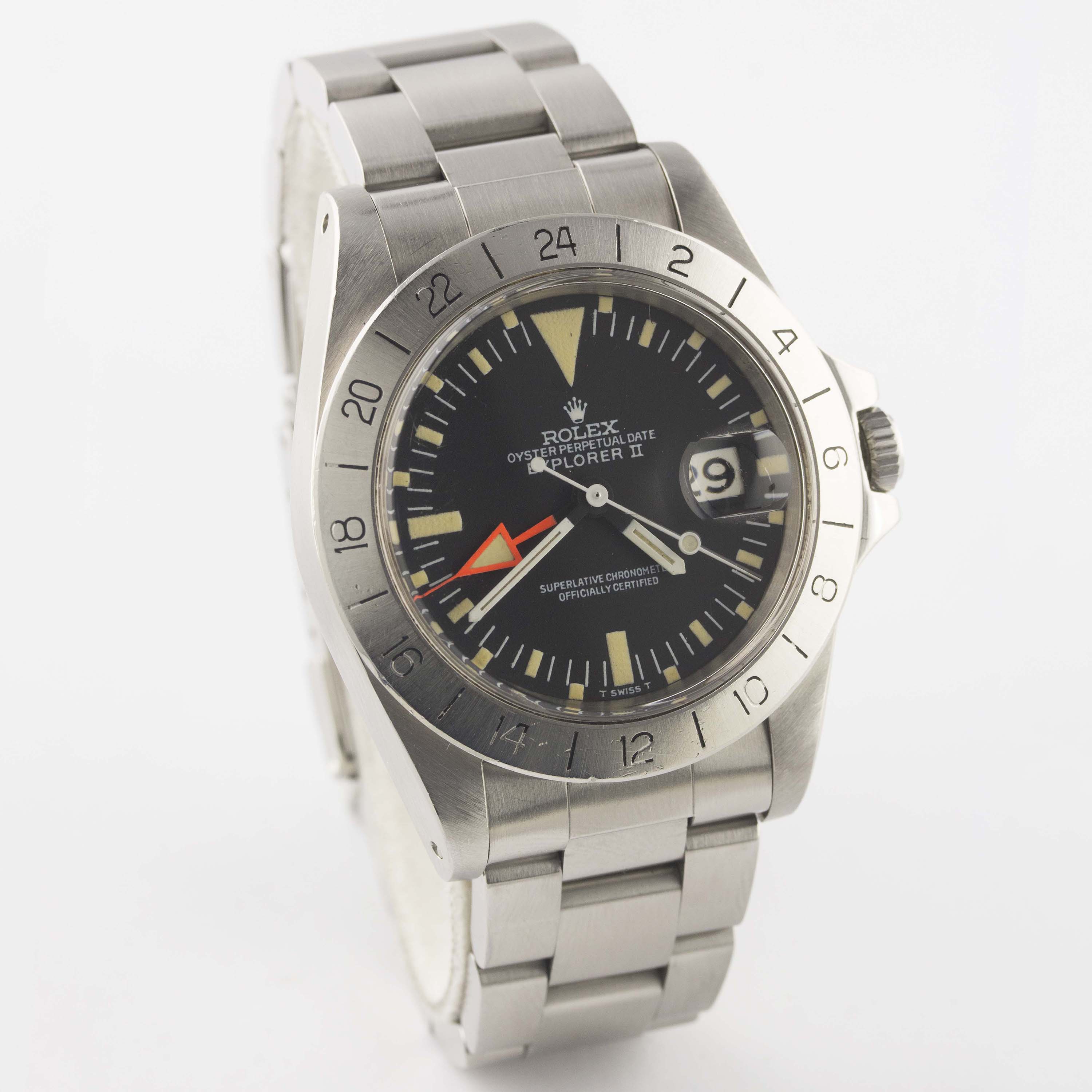 A RARE GENTLEMAN'S STAINLESS STEEL ROLEX OYSTER PERPETUAL EXPLORER II "ORANGE HAND" BRACELET WATCH - Image 6 of 12