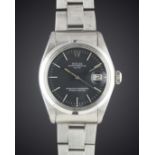 A GENTLEMAN'S STAINLESS STEEL ROLEX OYSTER PERPETUAL DATE BRACELET WATCH CIRCA 1971, REF. 1500