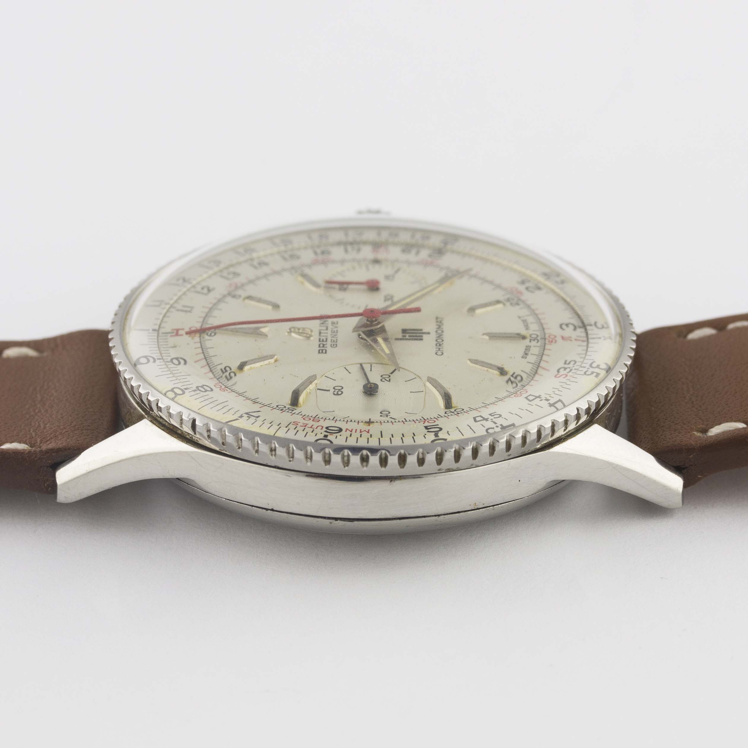 A RARE GENTLEMAN'S STAINLESS STEEL BREITLING LIP CHRONOMAT CHRONOGRAPH WRIST WATCH CIRCA 1967, - Image 12 of 12